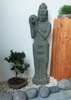 Dewi Sri/Wasserspeier, grüner Lavastein, 115 cm hoch.
